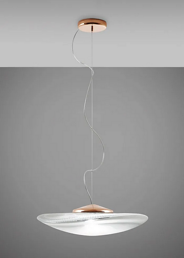 Подвесная лампа из blown glass с LED подсветкой Fabbian Loop фабрика Fabbian из Италии. Фото №9