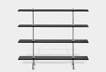 Книжный шкаф с хромированным каркасом ALIVAR Breuer 110 фабрика ALIVAR из Италии