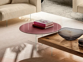 Круглый кофейный стол из стекла LAGO AIR GLASS Круглый кофейный стол из стекла LAGO AIR GLASS фабрика LAGO из Италии