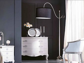 Напольная лампа из металла с абажуром CORTEZARI ESTER ROLL фабрика CORTE ZARI из Италии