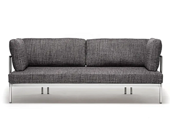 Диван с мягкой спинкой из ткани с съемным чехлом Mussi Twin Sofa фабрика MUSSI из Италии