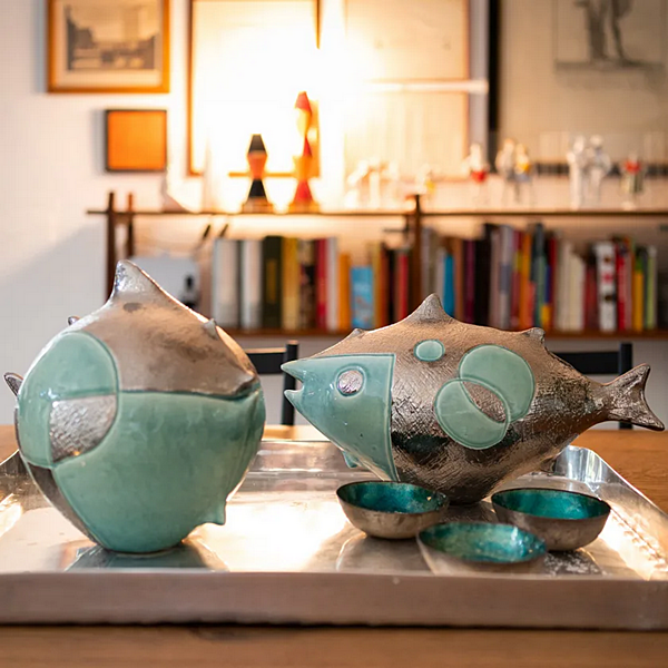 Керамическая скульптура длинной рыбы POP MARIONI 00104 фабрика MARIONI из Италии. Фото №7