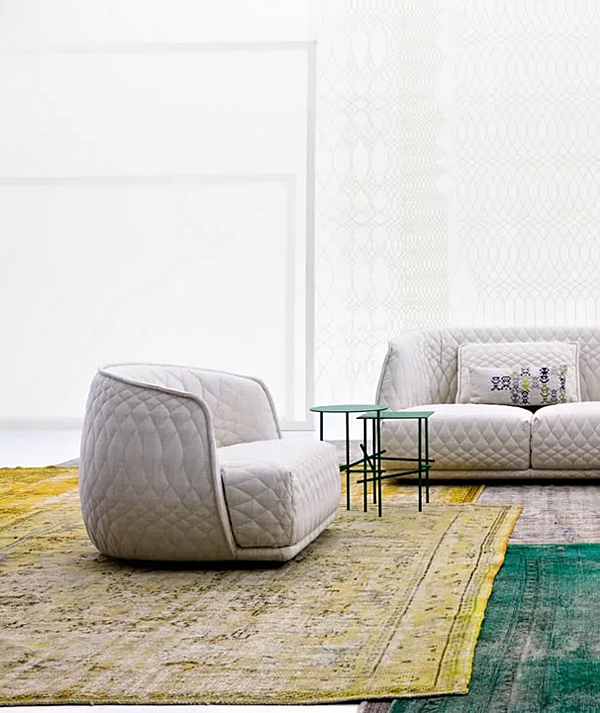 Кресло с подлокотниками из ткани MOROSO Redondo 831 фабрика Moroso из Италии. Фото №5