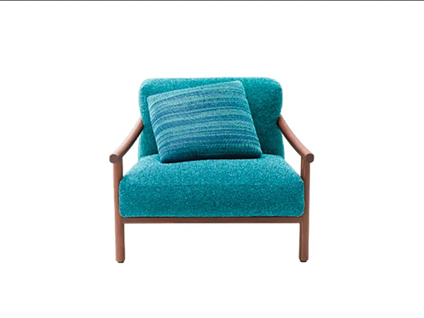 Кресло с обитой спинкой из ткани PAOLA LENTI Kyo B232A фабрика PAOLA LENTI из Италии. Фото №3