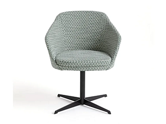 Кресло с обивкой из ткани и подлокотниками Cappellini Marfa MRF4