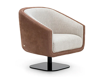 Кресло с обивкой из набука и ткани FORMITALIA Dallas фабрика FORMITALIA из Италии