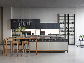 Кухня с островом из материала Euromobil коллекции Sei 2 фабрика Euromobil из Италии