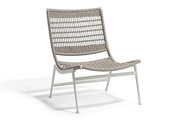 Кресло с обитой спинкой из садового каната POLTRONA FRAU  Solaria фабрика POLTRONA FRAU из Италии
