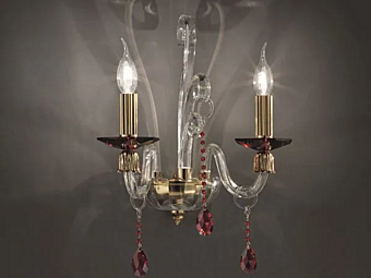 Настенный светильник с кристаллами Swarovski Rubino Euroluce Lampadari Alicante A2 фабрика EUROLUCE LAMPADARi из Италии
