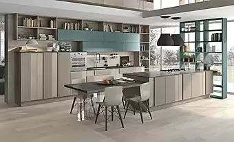 Кухня с фасадами из дерева коллекции LUBE CUCINE Creativa 02