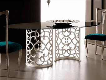 Овальный стол для обеденной зоны из дерева CORTEZARI Flora 223-VO1 фабрика CORTE ZARI из Италии