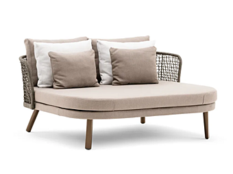 Диван кровать для сада с мягкой спинкой из ткани VARASCHIN  EMMA COMPACT 23630, 23631 фабрика VARASCHIN из Италии