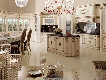Деревянная кухня с островом Sogno Firenze Martini Interiors Деревянная кухня с островом Sogno Firenze Martini Interiors фабрика MARTINI INTERIORS из Италии
