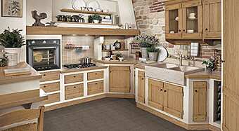 Кухня с ручками из материала LUBE CUCINE Anita CASTAGNO MIELATO фабрика LUBE CUCINE из Италии