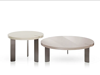 Круглый деревянный кофейный столик SABA Butter 0132SL фабрика SABA из Италии