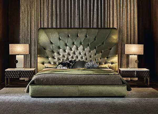 Двуспальная кровать с tufted подголовником из ткани OPERA CONTEMPORARY  Vertigo 42800/22 фабрика OPERA CONTEMPORARY из Италии. Фото №3