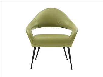 Кресло с подлокотниками из кожи POLTRONA FRAU Letizia фабрика POLTRONA FRAU из Италии