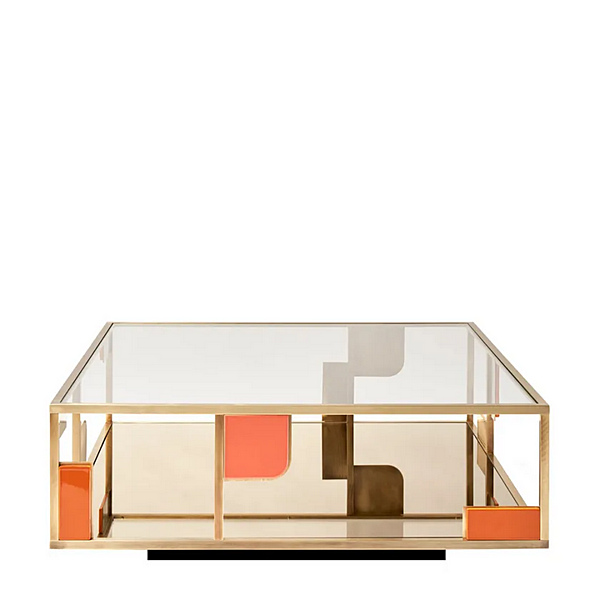 Журнальный столик квадратной формы из латуни MARIONI Sunset 02917 фабрика MARIONI из Италии. Фото №2