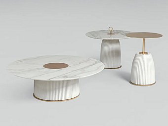 Кофейный столик с керамической и металлической столешницей PAOLO CASTELLI Dione TAV.DION.110 фабрика Paolo Castelli из Италии