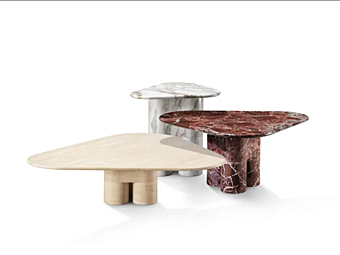 Низкий мраморный кофейный столик GHIDINI1961 фабрика GHIDINI1961 из Италии