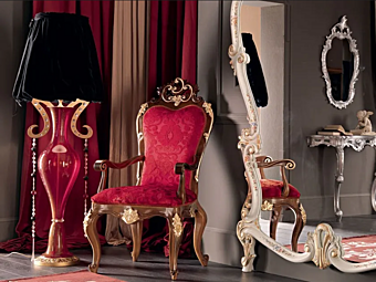 Кресло с обивкой из ткани и подлокотниками MODENESE GASTONE 11501 фабрика MODENESE GASTONE из Италии