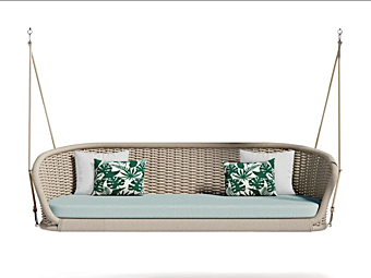 Двухместное висячее кресло из тефлона Atmosphera LUDO .L4 PF.OUT.LUDV.DO+PF.OUT.CXLUDV.DO фабрика ATMOSPHERA из Италии