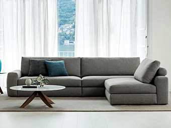 Угловой секционный диван с тканевой обивкой BertO Joey фабрика BertO из Италии