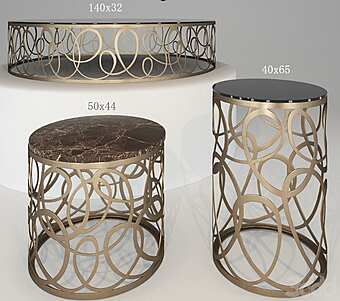 Кофейный Столик RUGIANO Tourbillon 9081/40 фабрика RUGIANO из Италии