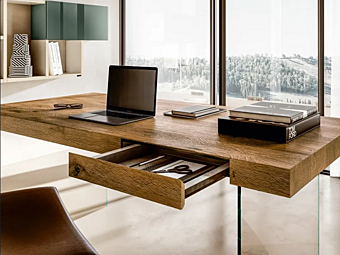 Письменный стол из дерева с ящиками LAGO AIR DESK Письменный стол из дерева с ящиками LAGO AIR DESK фабрика LAGO из Италии