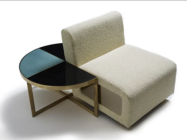 Кресло с мягкой спинкой из обитой ткани MARIONI  Baia I0252 фабрика MARIONI из Италии. Фото №3