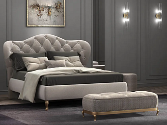 Двуспальная кровать с мягкой спинкой CASA +39 FLY C22003, C22004 фабрика CASA +39 из Италии
