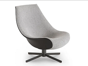 Кресло с обивкой из ткани и вращающимся механизмом i 4 Mariani Oyster фабрика i 4 Mariani из Италии