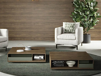 Прямоугольный деревянный кофейный стол с местом для хранения NOVAMOBILI SEVEN фабрика NOVAMOBILI из Италии