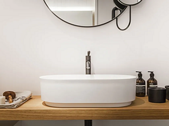 Столешничная раковина из материала Cristalplant AGAPE  Immersion фабрика Agape из Италии