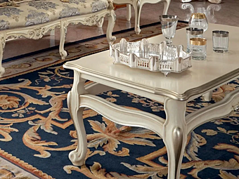 Низкий прямоугольный журнальный стол из дерева MODENESE GASTONE 13663 фабрика MODENESE GASTONE из Италии
