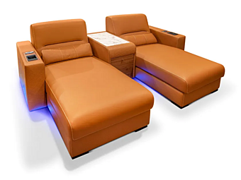 Дневная кровать с мягкой спинкой из кожи FORMITALIA Dustin фабрика FORMITALIA из Италии