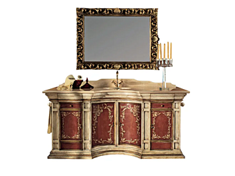 Тумба с раковиной из массива дерева с ящиками и дверцами Interiors Italia CB1510 фабрика Interiors Italia из Италии