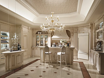 Кухня с островом из дерева Desiderio Villa от Martini Interiors фабрика MARTINI INTERIORS из Италии