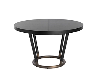 Раскладной круглый деревянный стол POTOCCO Pipe 885/TC фабрика POTOCCO из Италии