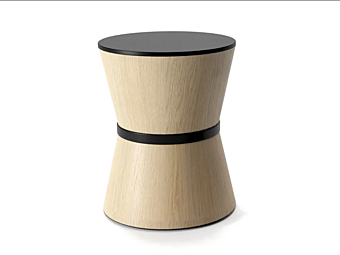 Круглый деревянный кофейный столик с меламиновым верхом INNOVA Imbottiti Moka фабрика Innova Imbottiti из Италии