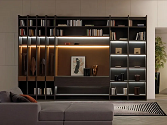 Модульный книжный шкаф из дерева MISURAEMME Over фабрика MisuraEmme из Италии