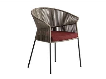 Кресло с подлокотниками из каната POTOCCO Ola 923/P фабрика POTOCCO из Италии