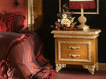 Прямоугольная прикроватная тумбочка с ящиками из дерева A.R.ARREDAMENTI SRL Royal 786 фабрика A.R.ARREDAMENTI SRL из Италии