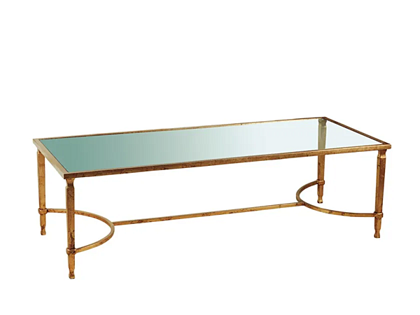 Прямоугольный журнальный стол из стекла и железа MARIONI LEO 01438 фабрика MARIONI из Италии. Фото №1