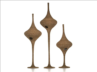 Напольная лампа из плетеного ротанга Gervasoni  Spin S M L фабрика Gervasoni из Италии