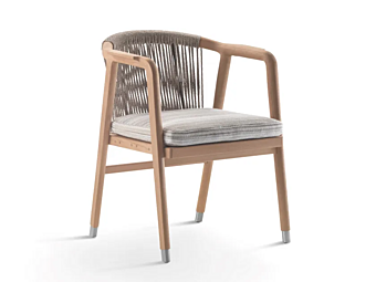 Кресло с подлокотниками из дерева Iroko FLEXFORM CRONO 220C1 фабрика FLEXFORM из Италии