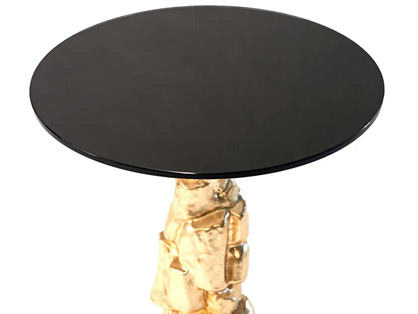 Круглый стеклянный столик с высоким основанием MARIONI EDITH 02509T фабрика MARIONI из Италии. Фото №2