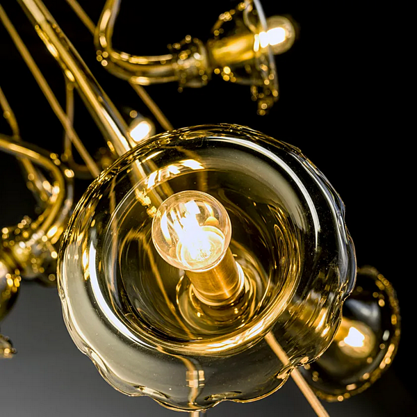 Подвесная лампа из blown glass коллекции Ikebana 9 MULTIFORME SS3370-9 фабрика MULTIFORME из Италии. Фото №4