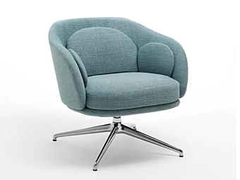 Кресло с поворотным механизмом и съемным чехлом из ткани SABA Sunse 3800 фабрика SABA из Италии