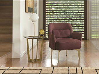 Кресло с мягкой спинкой из ткани CTS SALOTTI Margot фабрика CTS SALOTTI из Италии